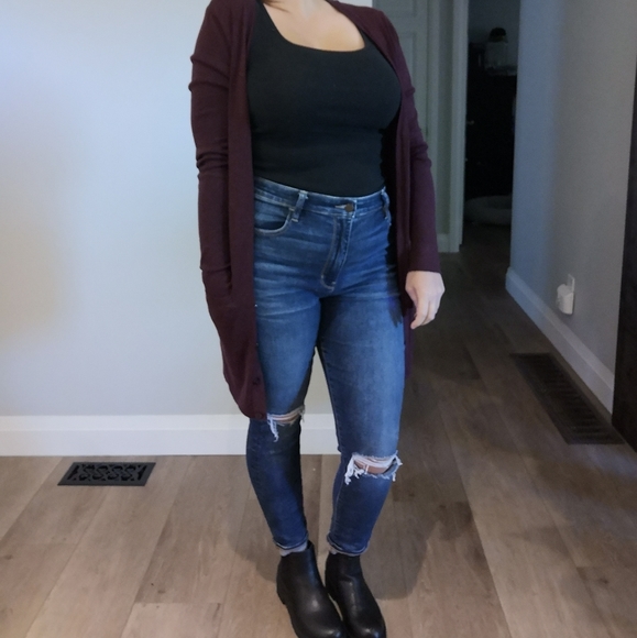 Maroon cardigan - Picture 4 of 4